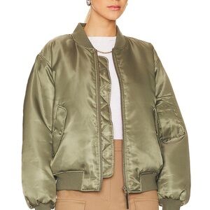 Anine Bing Sage Green Bomber Jacket